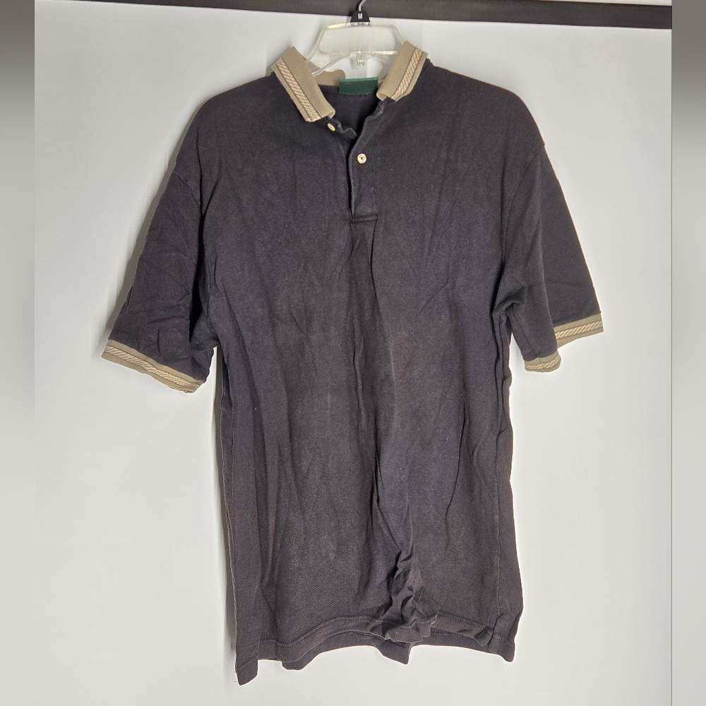 Vintage Outer Banks Classic Black and Tan Polo Shirt